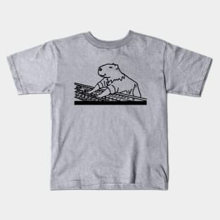 Capybara the Music Producer Kids T-Shirt